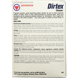Savogran 10601 Dirtex Powder Cleaner, 1-Pound