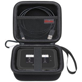 Elonbo Carrying Case for NETGEAR Nighthawk M6/ M6 Pro/ M7 Pro/ M5 5G Mobile Hotspot Router, Portable Wireless WiFi Travel Hotspot Router Storage Holder, Extra Mesh Pocket Fits Cable, Black