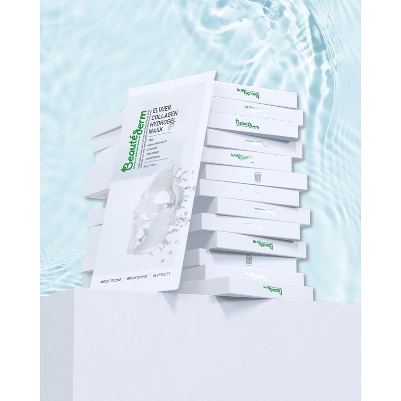 Bottederm Mask Pack Elisier Collagen Hydrogel Skin Soothing Moisturizing Elasticity