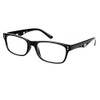 PLOPLO High Magnification Power Reading Glasses Readers 4.00-6.00 (Black, +4.0)