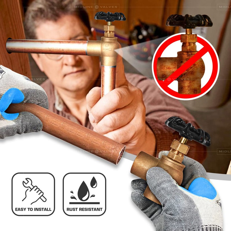 3/4 inch Angle Lead-Free Short Globe Valve With Solder Cups