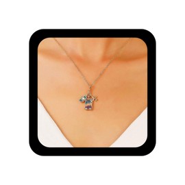 Xduargs Boho Travel Necklace Plane Pendant Necklace Airplane Suitcase Camera Necklaces Vintage Aircraft Necklaces Jewelry for Women(Gold)