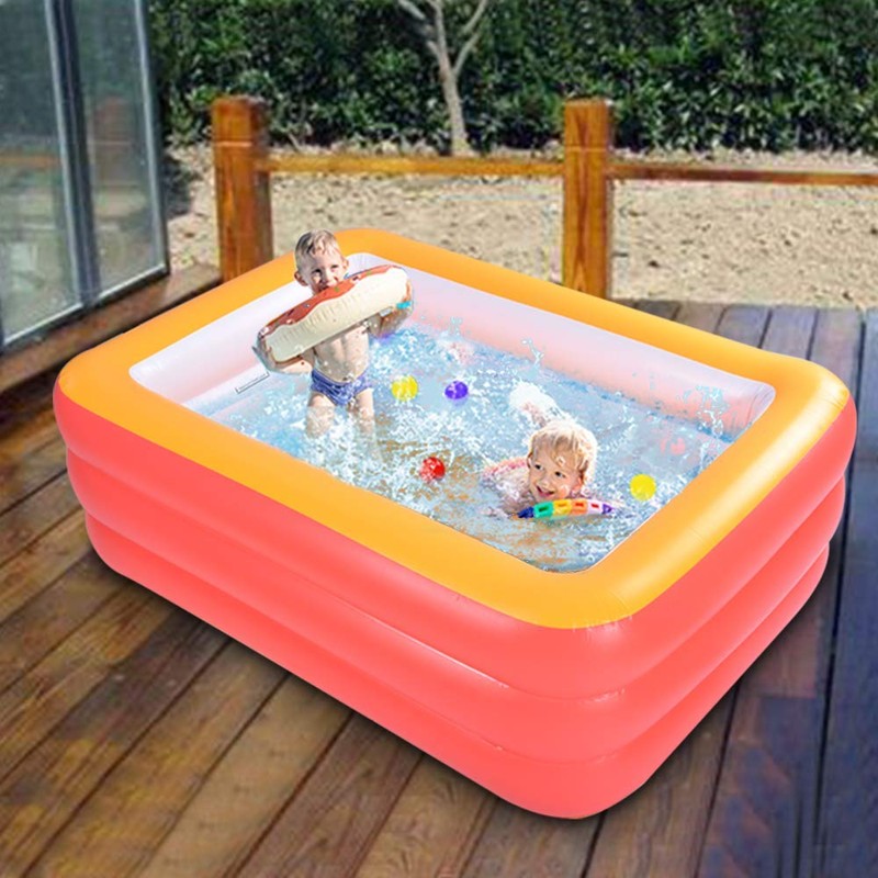 Inflatable Swimming Pool, 59" X 45" X 20" Kiddie Pools