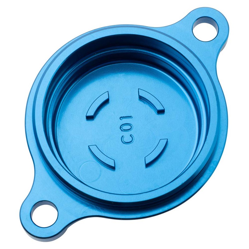 Tusk Aluminum Oil Filter Cover Blue Compatible with Yamaha YZ250F