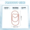 PATIKIL 1x0.4 Inch Mini Paper Clip, 80 Pcs Metal Heart