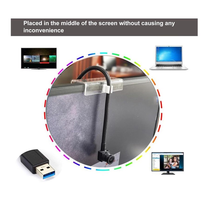 Center Cam Middle Screen Webcam, 8MP Conference Camera, USB Center