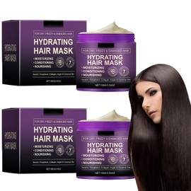 Keratin Haarmaske, Kollagen Haarmaske, Feuchtigkeitsspendende Kokosnussöl Haarmaske, Tiefenreparierende Haarmaske, Feuchtigkeitsspendendes Haar Glättet Frizz, 2 Stück Serum Hair Mask