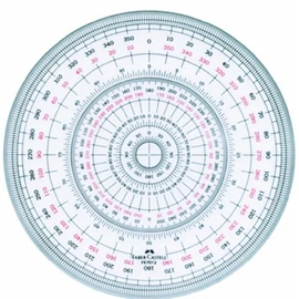 Faber Castell FE 7012 Full Circle Protractor, 4.7 inches (12 cm)