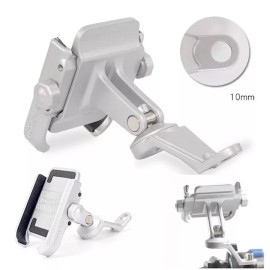 Unbranded Silver Aluminum Phone Holder Mount For Harley Street Glide Road King Softail