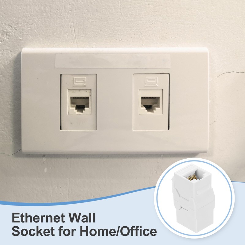 sourcing map 10 Pack Cat 6A Ethernet Coupler, RJ45 Cat6A