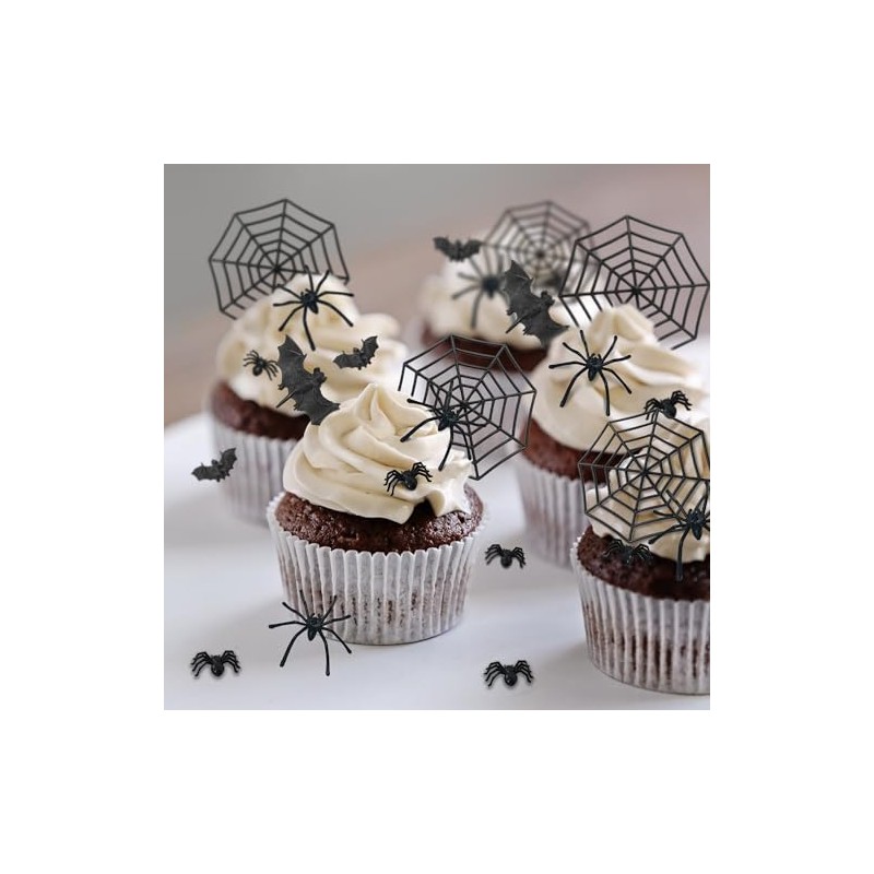 150 piezas de Halloween mini murciélagos arañas cráneo cabezas