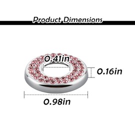 8 Pcs Bling Car Door Lock Cover, Bling Inner Door Lock Pull Stickers for Car E Class A B C GLC GLA GLK GLA Interior Rhinestones Upgrade, Bolt Cover, Green and Pink