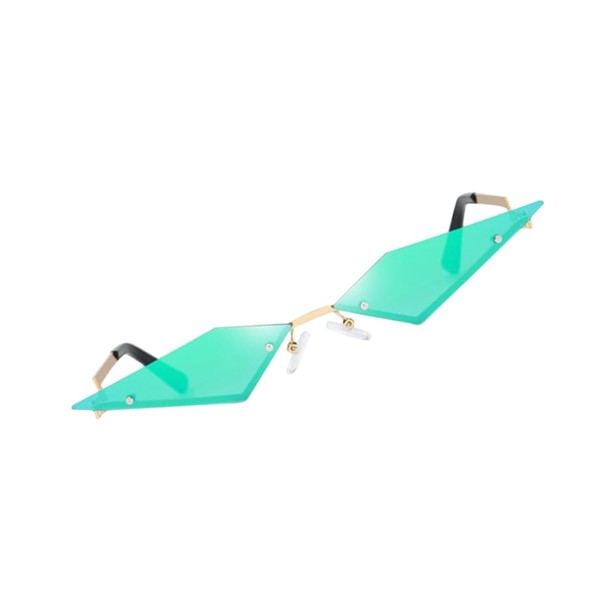 PACKOVE Fashionable Rimless Sunglasses for Men Women Stylish Eyewear for