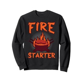Fire Starter BBQ Grill Flame Enthusiast Sweatshirt
