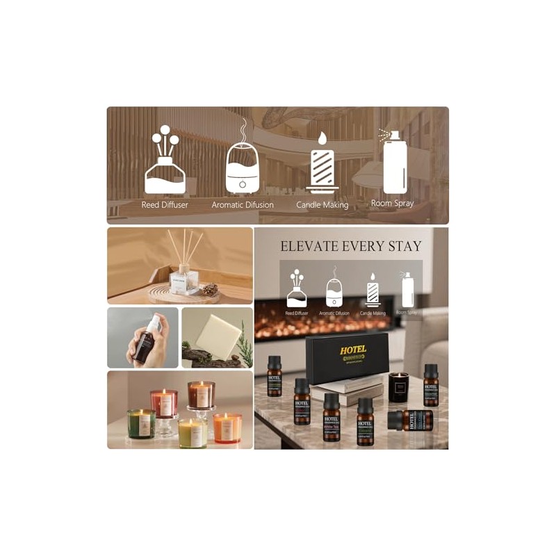 Hotel Collection Luxury Scent for Diffuser Oils Set Inspired by
