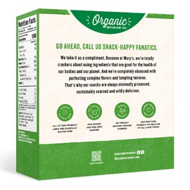 Mary's Gone Crackers Super Seed Basil + Garlic Crackers, Vegan Friendly, Kosher, USDA Certified Organic, Gluten Free & Non-GMO, 4 Ounce (Pack of 6)