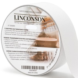 LINCONSON (2 Inch x 20 Feet) Clear Slip Resistant Stairs Tread Grip & Anti Slip Tape,Indoor Use-Clear-PVC Free