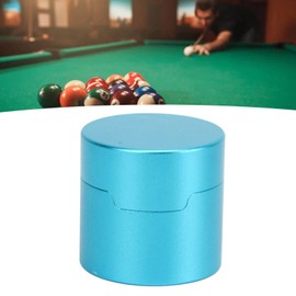 Billiard Chalk Case Round Aluminum Alloy Pool Cue Chalk Box Holder for Pool Cue Sports Accessories (Blue)