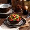 Gufaith Melamine Dinnerware Set, 12 Pcs Dishware Sets, Plate and