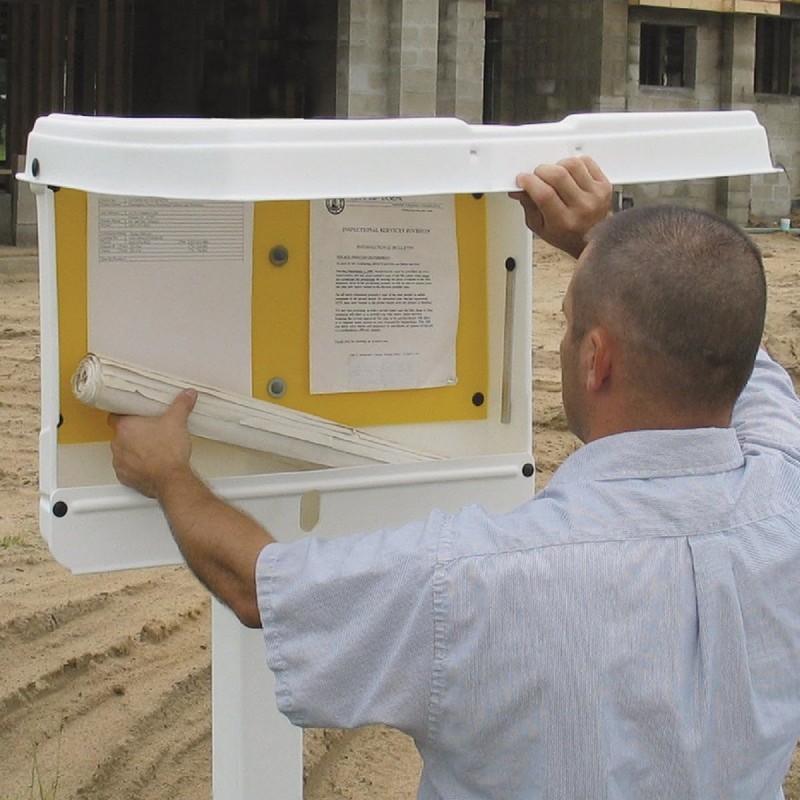 DHR Industries Permit Posting Box White 10102