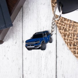 Four Wheel Beast Bronco Sport Keychain compatible with Ford Bronco Sport Accessories 2023 2024 4 - Blue