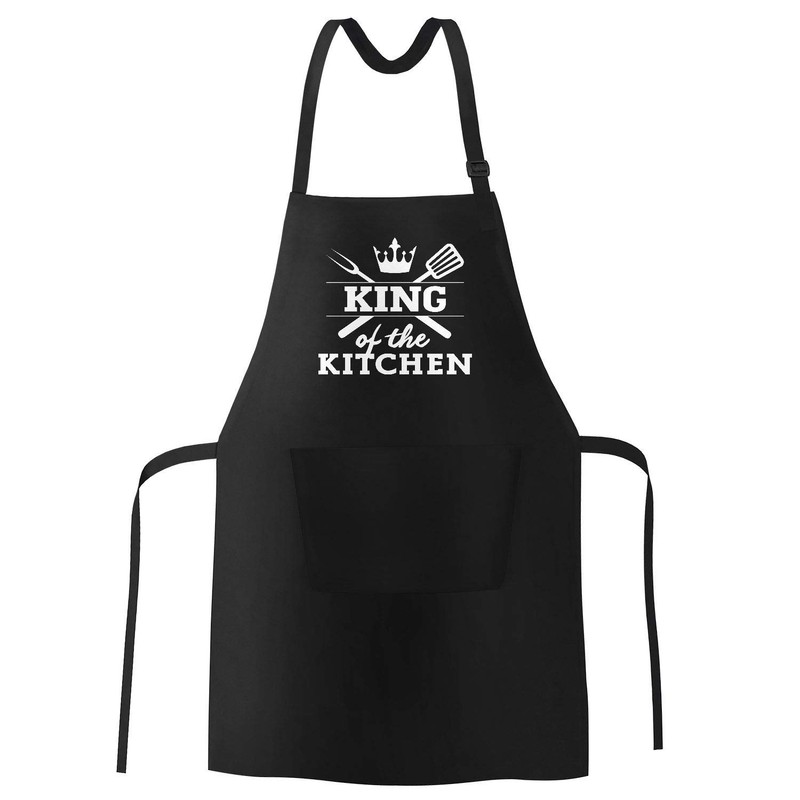 MoonWorks BBQ Apron for Men with Saying King of The