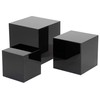 Red Co. Glossy Black Acrylic Cube Display Nesting Riser Stands