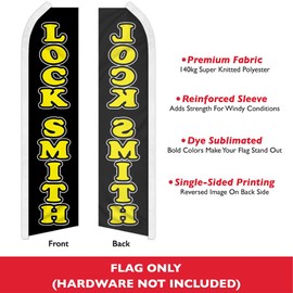 Locksmith Swooper Advertising Flag - Perfect for Locksmiths, Key Kiosks, Hardware Stores