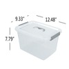 Yarebest 10 Liter Storage Boxes, Clear Plastic Storage Totes with