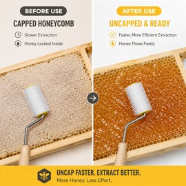 Honeycomb Uncapping Roller for Honey Extraction – Lightweight Beekeeping Tool for Backyard Hives and Apiary Use