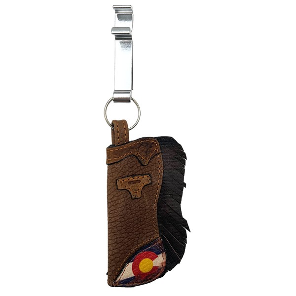Needzo Miniature Leather Cowboy Chaps Bottle Opener Keychain with Colorado