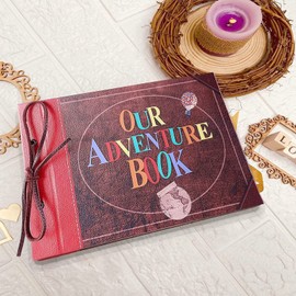 Scrapbook Photo Book 3D Letters Our Adventure Book Up Scrapbook - Photo Scrapbook Album for Christmas Valentines Gift Birthday Wedding Anniversary Present (3D Our Adventure Book)