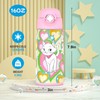 Ntswasd Girls Insulated Water Bottle with Covered Pop-Up Straw,16 oz