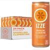 IZZE Sparkling Water Juice Beverage Blend, Clementine, No Sugar Added,