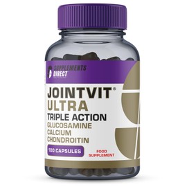 Supplements Direct - JointVit Ultra - Triple Action - 120 Capsules - Food Supplement - Includes Glucosamine (768mg per Serving), Calcium & Chondroitin - 2 Capsules a Day - Adults Only