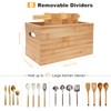 yazi Extra Large Bamboo Utensil Holder for Kitchen Counter -