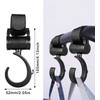 Stroller Hook, Multi-Hook, Stroller, Luggage Hook, 360° Rotation, Velcro Included,
