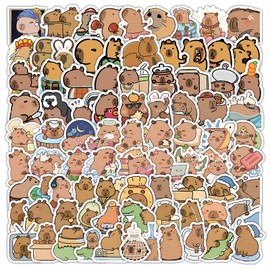 120 PCS Capybara Stickers, Cute Brown Stickers, Graffiti, Waterproof, Kawaii Animal Stickerss for Laptop, Journals, Water Bottles, Luggage