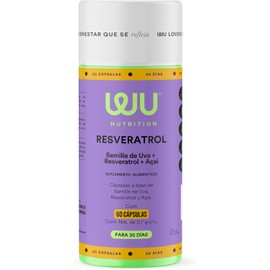 WU Nutrition RESVERATROL  Semilla de Uva  Resveratrol  Acaí Berry  Antioxidante  120 Cápsulas  2 meses de consumo  Suplemento Premium para Salud