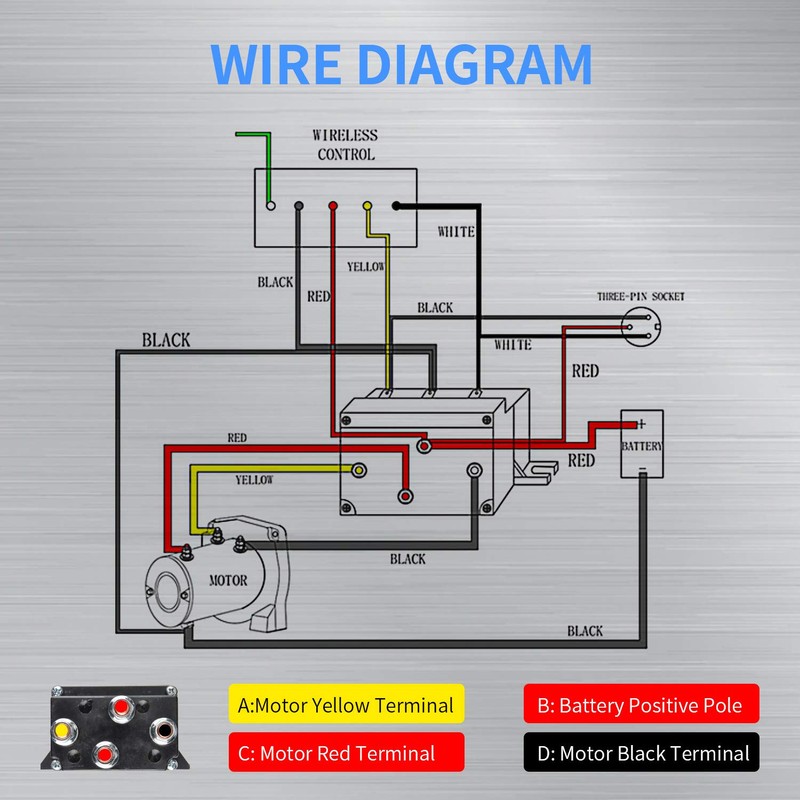 MaySpare 12V 500A Winch Solenoid Relay for 8000-15000lb ATV UT