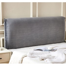 Zion Praiser Stretch Bed Headboard Slipcover Fabric Dustproof Protector Cover for Headboard Dark Gray Cal King