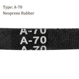 Kozelo A-70 Rubber V-Belts - [70 Inch Pitch Girth] Wrapped a Section Industrial Drive Belt for Transmission Use, JIS Standard, 1/2 Inch Width 5/16 Inch Thick
