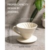 ZEBERBO Pour Over Coffee Maker, Single Cup Ceramic Coffee Dripper,