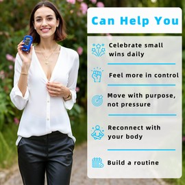 OZO Fitness Clip-on 3D Pedometer for Walking Steps Counter with Lanyard, Simple Exercise Tracker for Women and Seniors with Large Accurate Digital Display, Portable Minimalist Sports Monitor, Blue