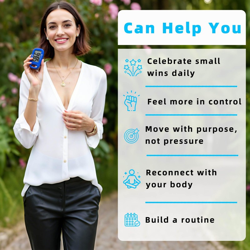 OZO Fitness Clip-on 3D Pedometer for Walking Steps Counter with