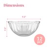 Prestee Clear Plastic Serving Bowls, 48 Oz. 12 Pack -