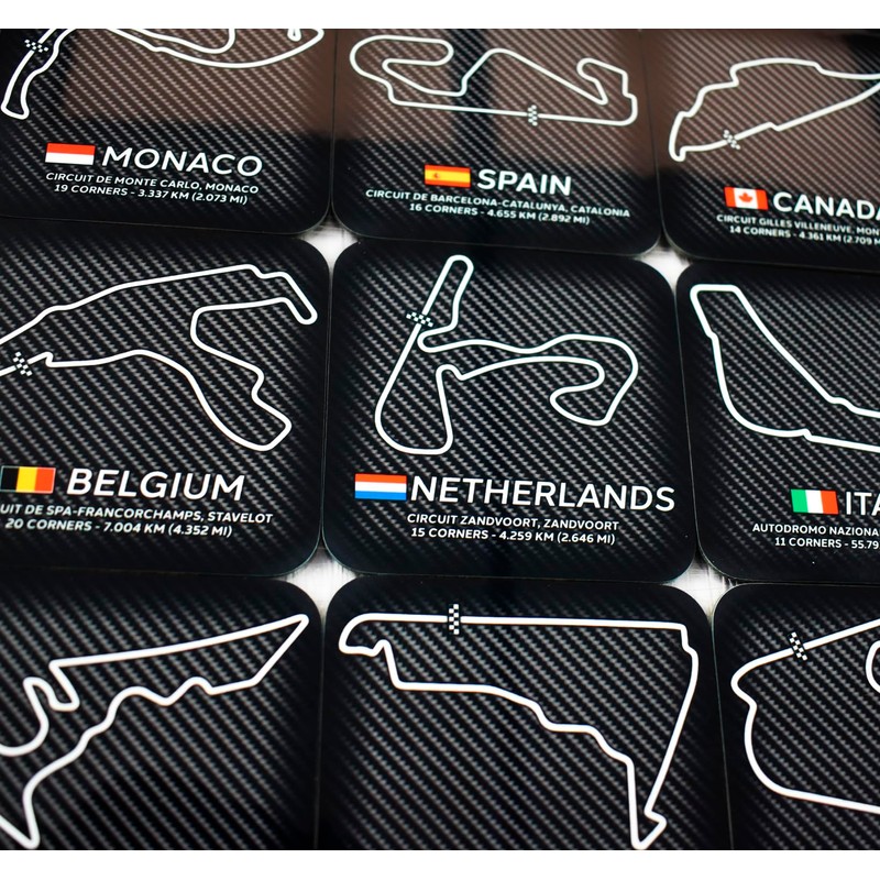 Generic Great Britain Silverstone Circuit Coaster - 90mm x 90mm