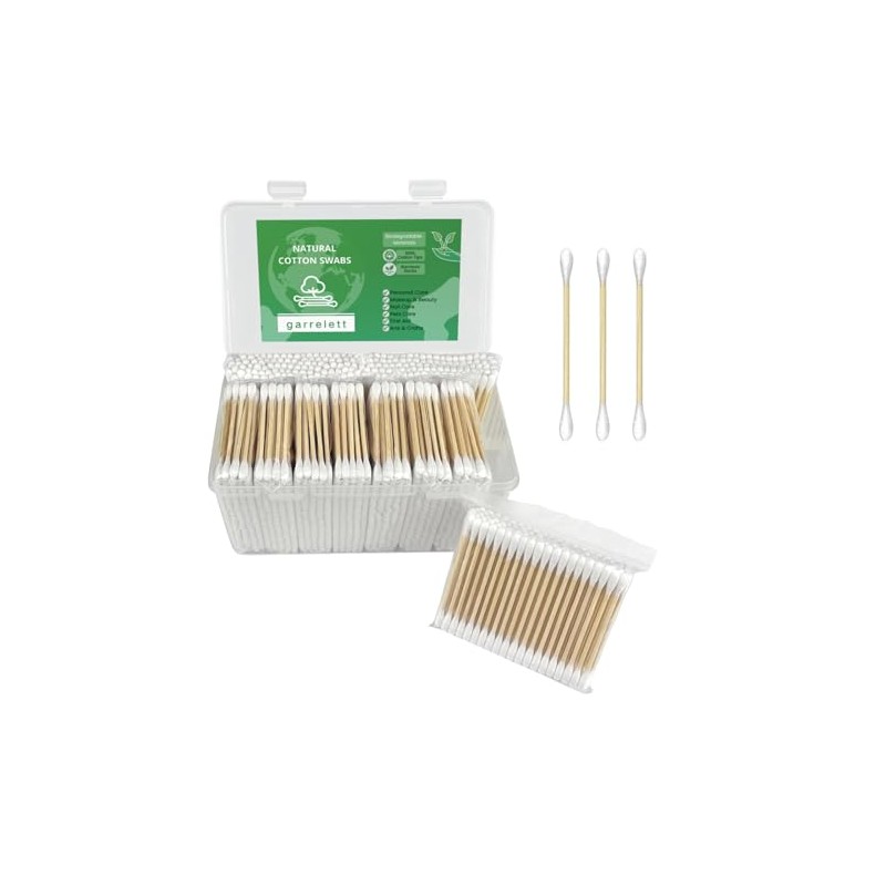 Hisopos de Algodón de Bambú de 1000 Ct(2000 Puntas) -