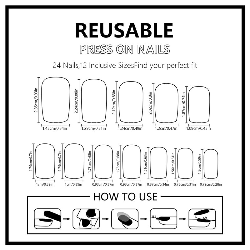 Christmas Press on Nails Medium Square Fake Nails Gold Glitter