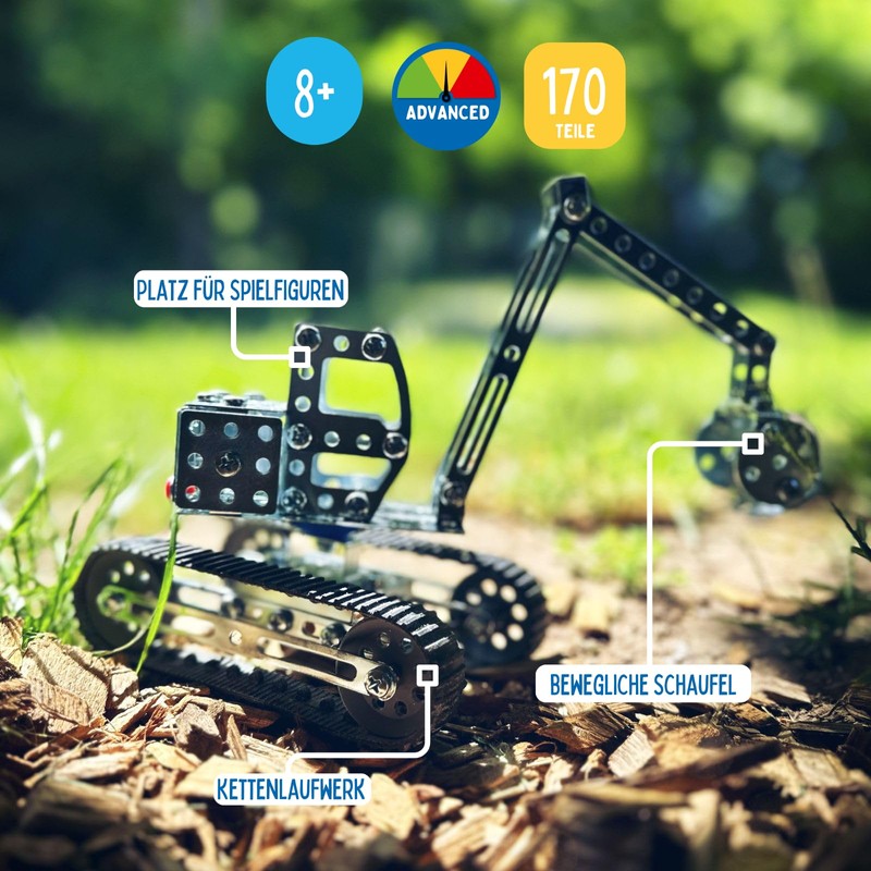 Eitech 00087 Metal Construction Kit - Excavator I, Model Car